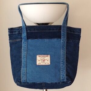 💎🐾💎 True Religion - Blue Denim 'Patchwork' Tote